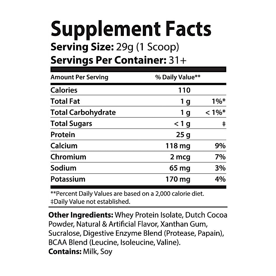 WHEY - ISOLATE | CHOCOLATE PROTEIN POWDER